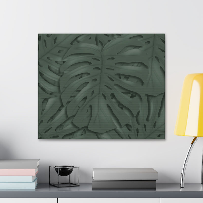 Deep Green Monstera Canvas