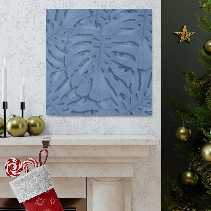 Slate Blue Monstera Canvas, Canvas, Laura Christine Photography & Design, Art & Wall Decor, Canvas, Hanging Hardware, Home & Living, Indoor, Laura Christine Photography & Design, laurachristinedesign.com