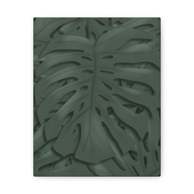 Loneta Monstera Verde Oscuro