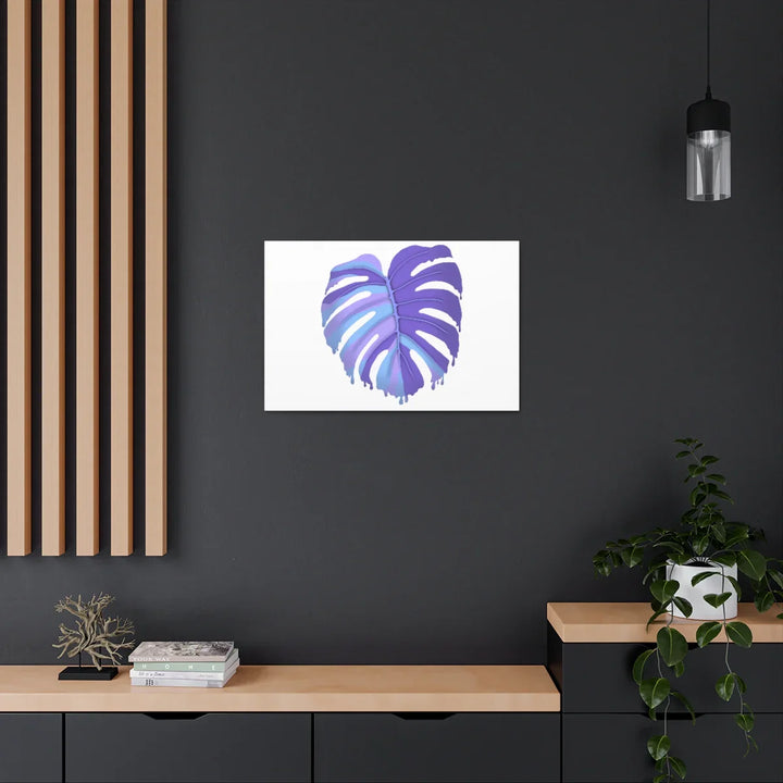 Purple Monstera Canvas - Modern Canvas Art Print | Botanical Wall Decor - Laura Christine Photography & Design