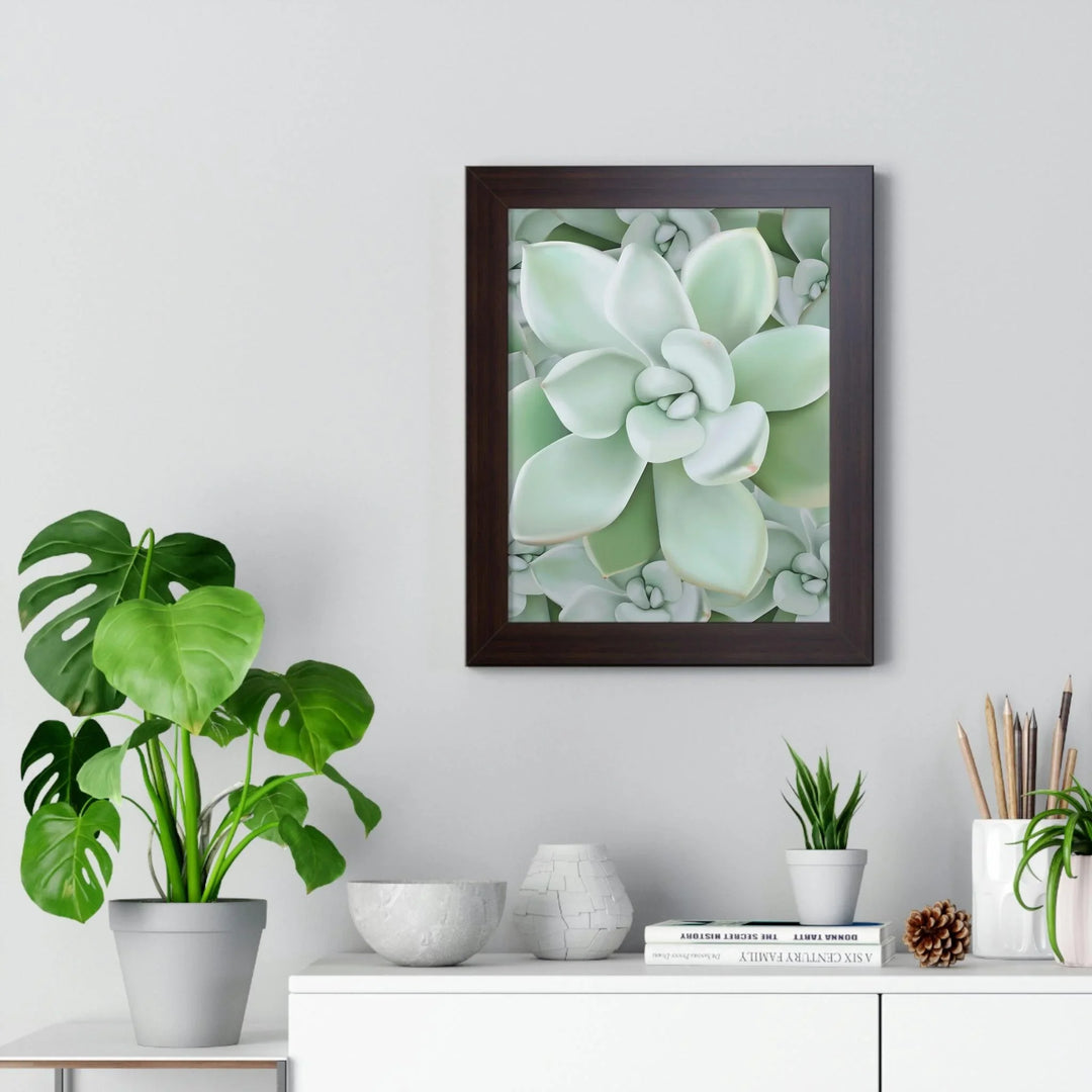 Pachyveria Haagei Succulent Pattern Framed Print, Poster, Printify, Framed, Home & Living, Indoor, Paper, Posters, Laura Christine Photography & Design, laurachristinedesign.com