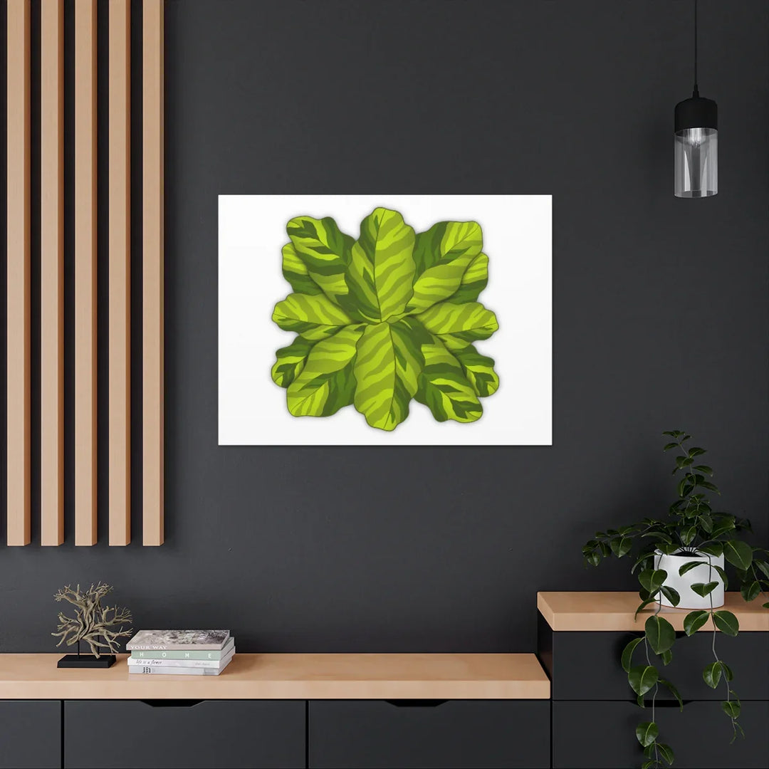 Calathea Yellow Fusion Canvas – Botanical Canvas Print With Unique Leaf Pattern Art - Laura Christine Photography & Design