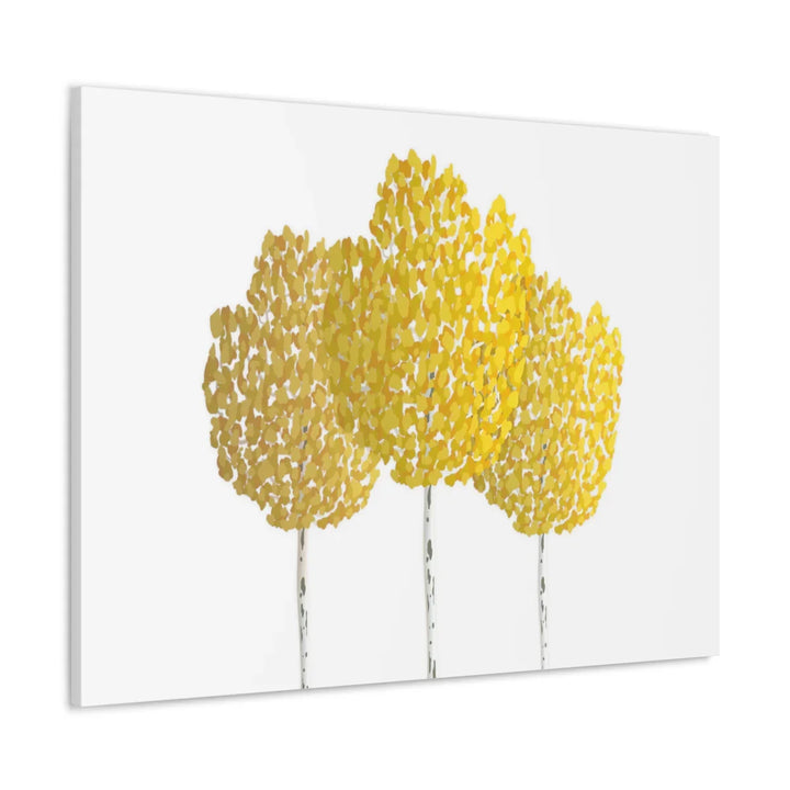 Fall Aspen Canvas - Stretched Cotton Canvas Art Print With Yellow Fall Foliage