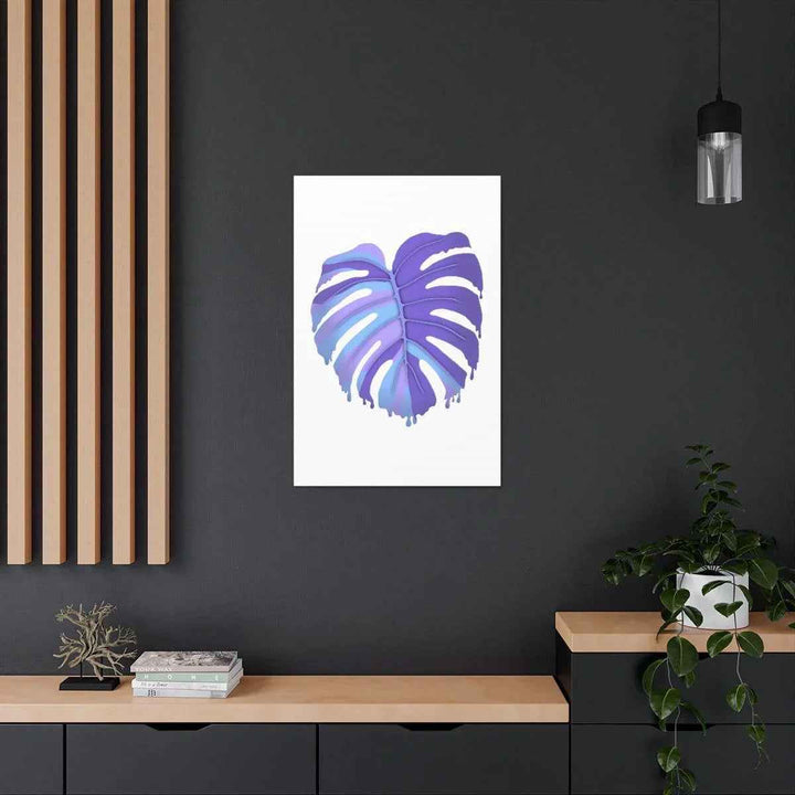 Purple Monstera Canvas - Modern Canvas Art Print | Botanical Wall Decor