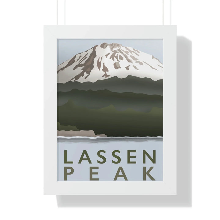 Lassen Peak Minimalist Framed Print, Poster, Printify, Framed, Home & Living, Indoor, Paper, Posters, Laura Christine Photography & Design, laurachristinedesign.com