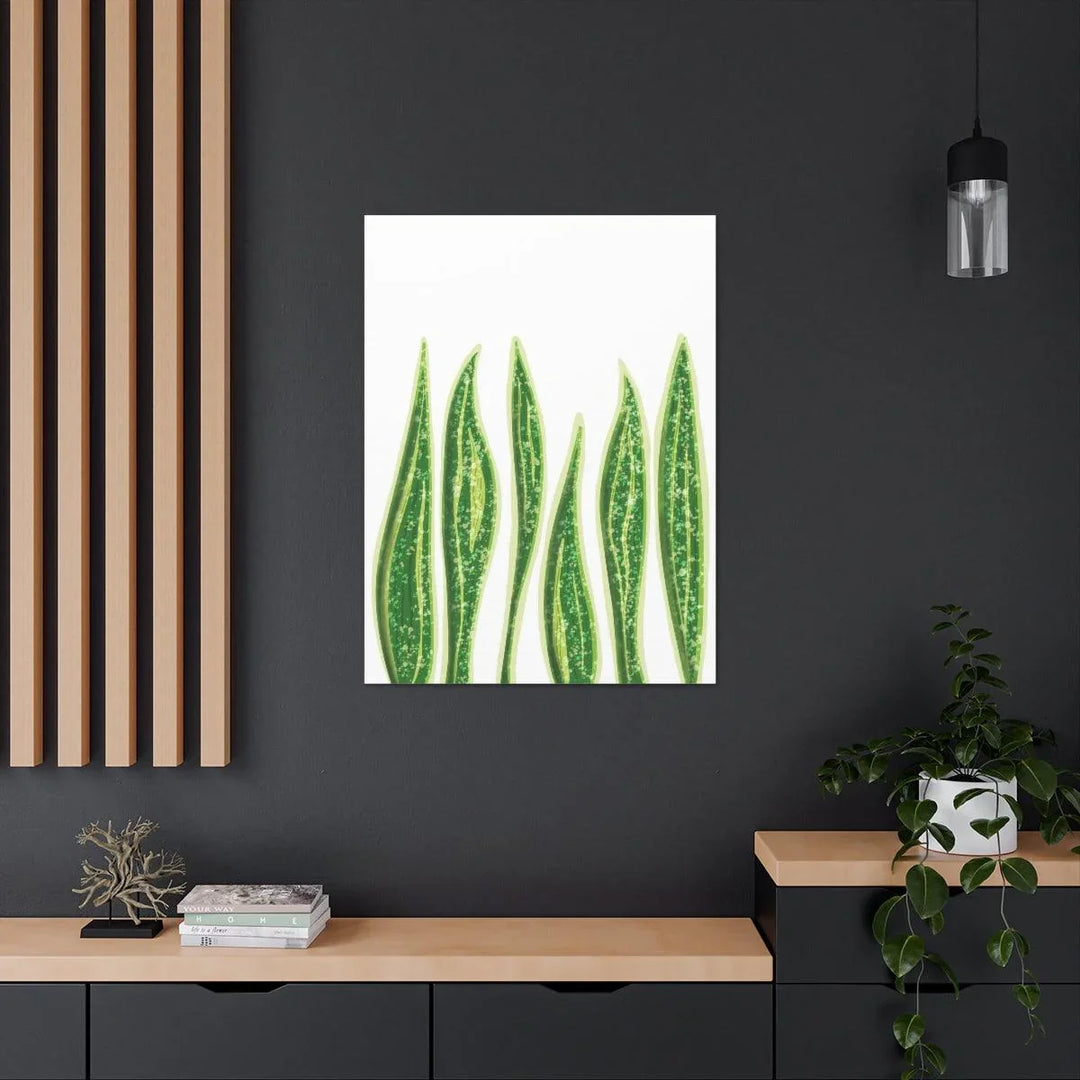 Snake Plant Canvas | Botanical Canvas Decor - Matte Finish Artwork for Living Room - Laura Christine Photography & Design