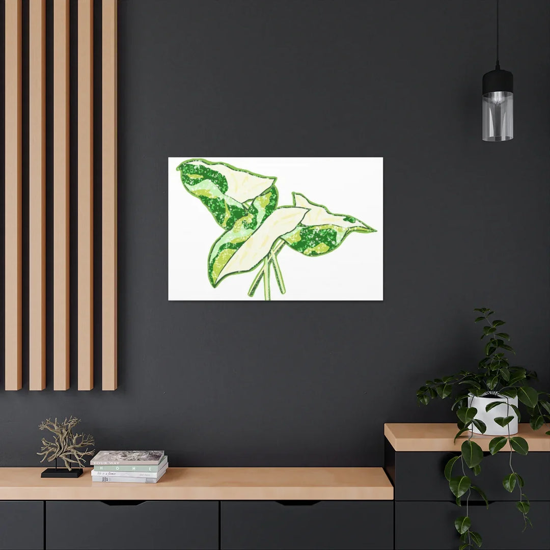 Marble Syngonium Canvas - Botanical Canvas Art Print | Durable Cotton Matte Finish - Laura Christine Photography & Design