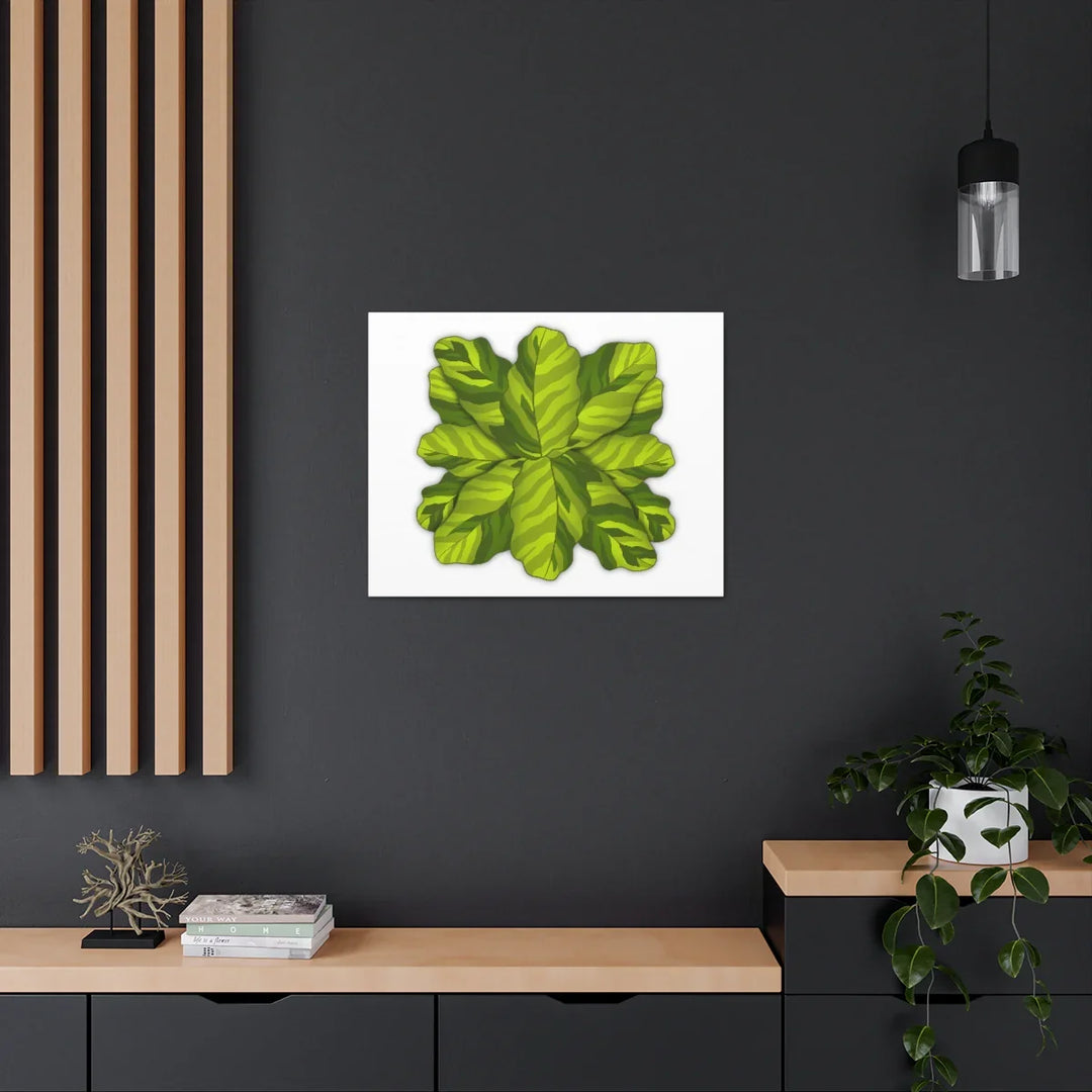 Calathea Yellow Fusion Canvas – Botanical Canvas Print With Unique Leaf Pattern Art - Laura Christine Photography & Design