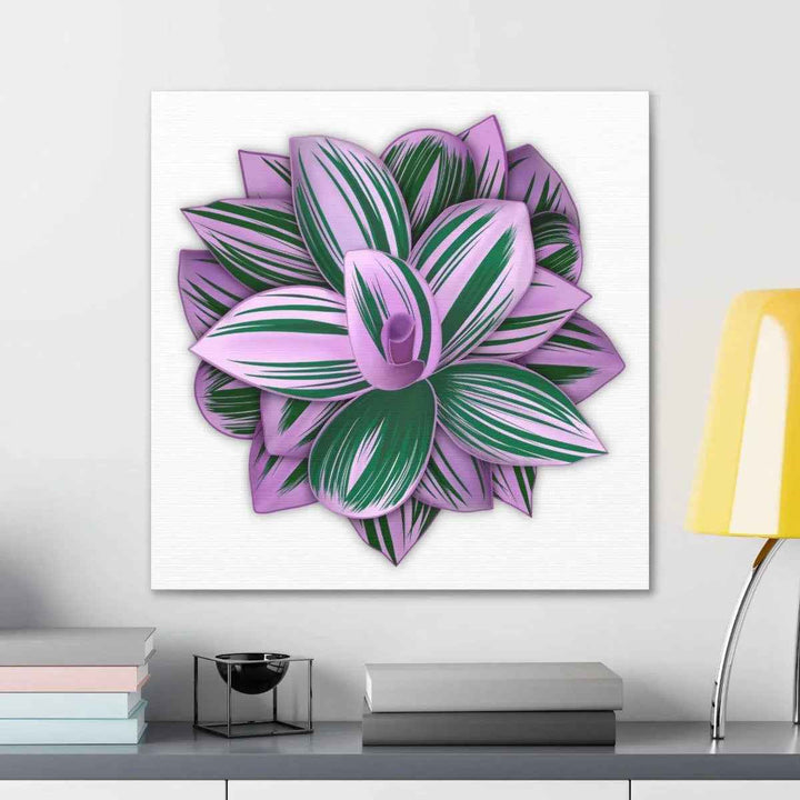 Tradescantia Nanouk Canvas – Botanical Canvas Art Print | Matte Finish Wall Decor