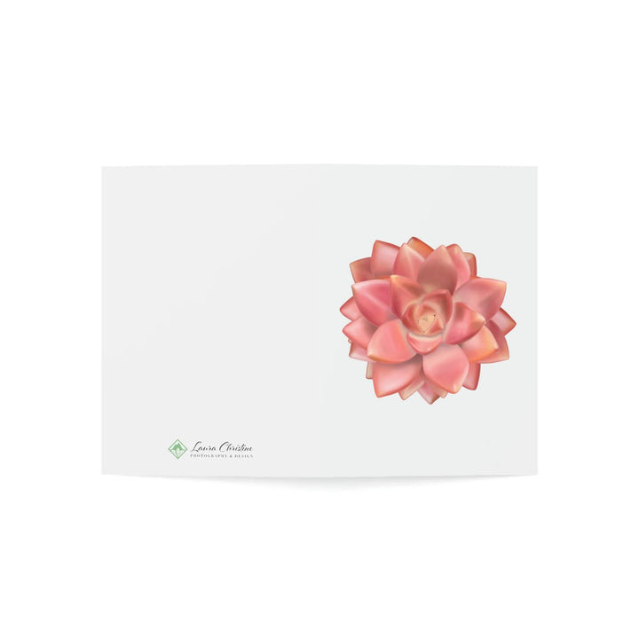 Succulent Greeting Card – California Sunset Rosette | Matte Finish Plant Art