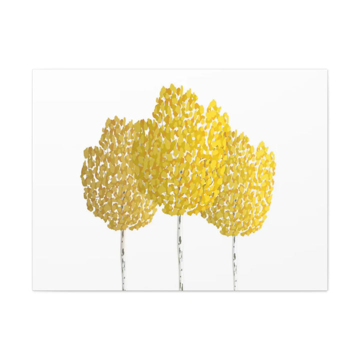 Fall Aspen Canvas - Stretched Cotton Canvas Art Print With Yellow Fall Foliage