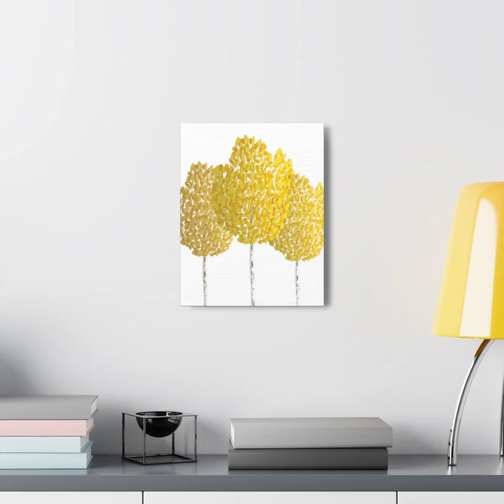 Fall Aspen Canvas - Stretched Cotton Canvas Art Print With Yellow Fall Foliage