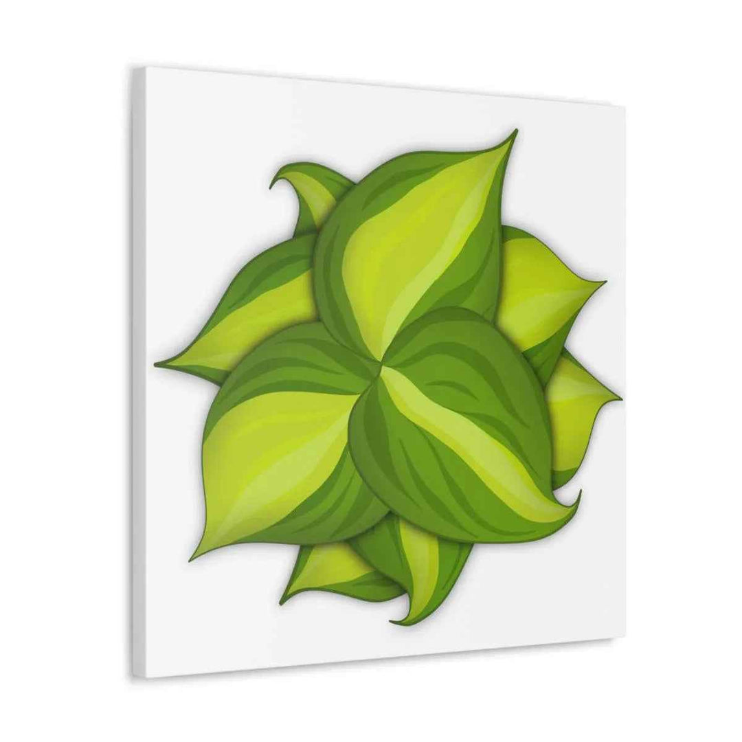 Philodendron Brasil Canvas - Botanical Canvas Art Print With Matte Finish & Durable Hanging