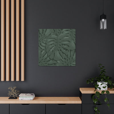 Deep Green Monstera Canvas