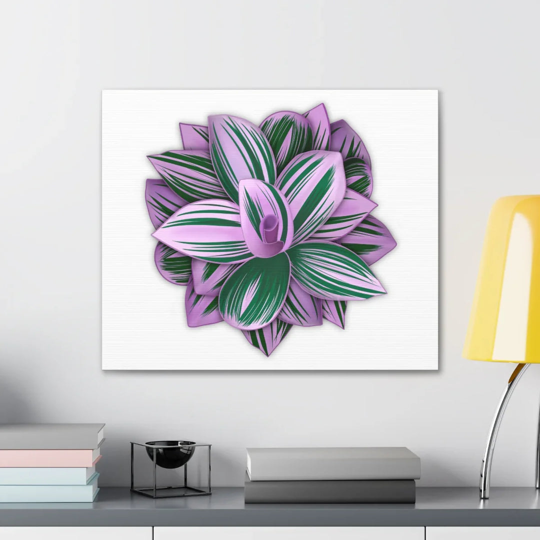 Tradescantia Nanouk Canvas – Botanical Canvas Art Print | Matte Finish Wall Decor - Laura Christine Photography & Design