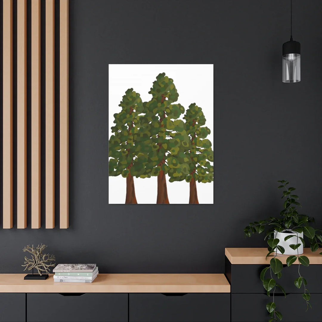 Coastal Redwoods Canvas - Stretched Cotton Canvas Art Print | Matte Finish Wall Hanging Artwork