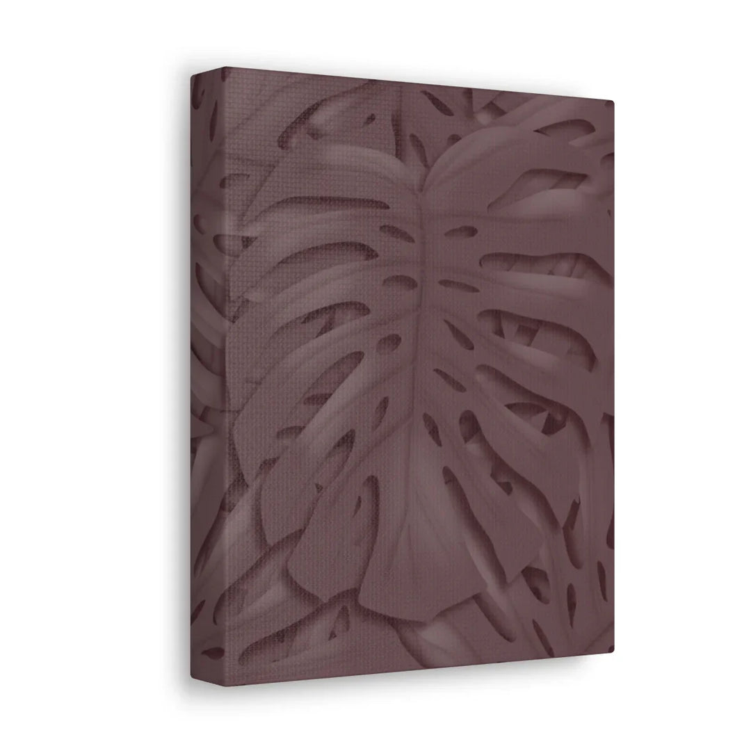 Monstera Canvas Art | Durable Matte Finish Canvas Art Print with Natural Leaf Hole Decor