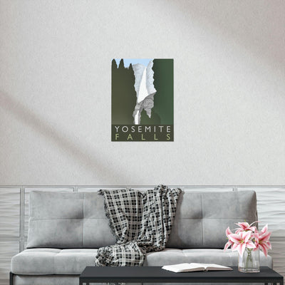 Yosemite Falls Minimalist Print, Poster, Printify, Back to School, Home & Living, Indoor, Matte, Paper, Posters, Valentine's Day promotion, Laura Christine Photography & Design, laurachristinedesign.com