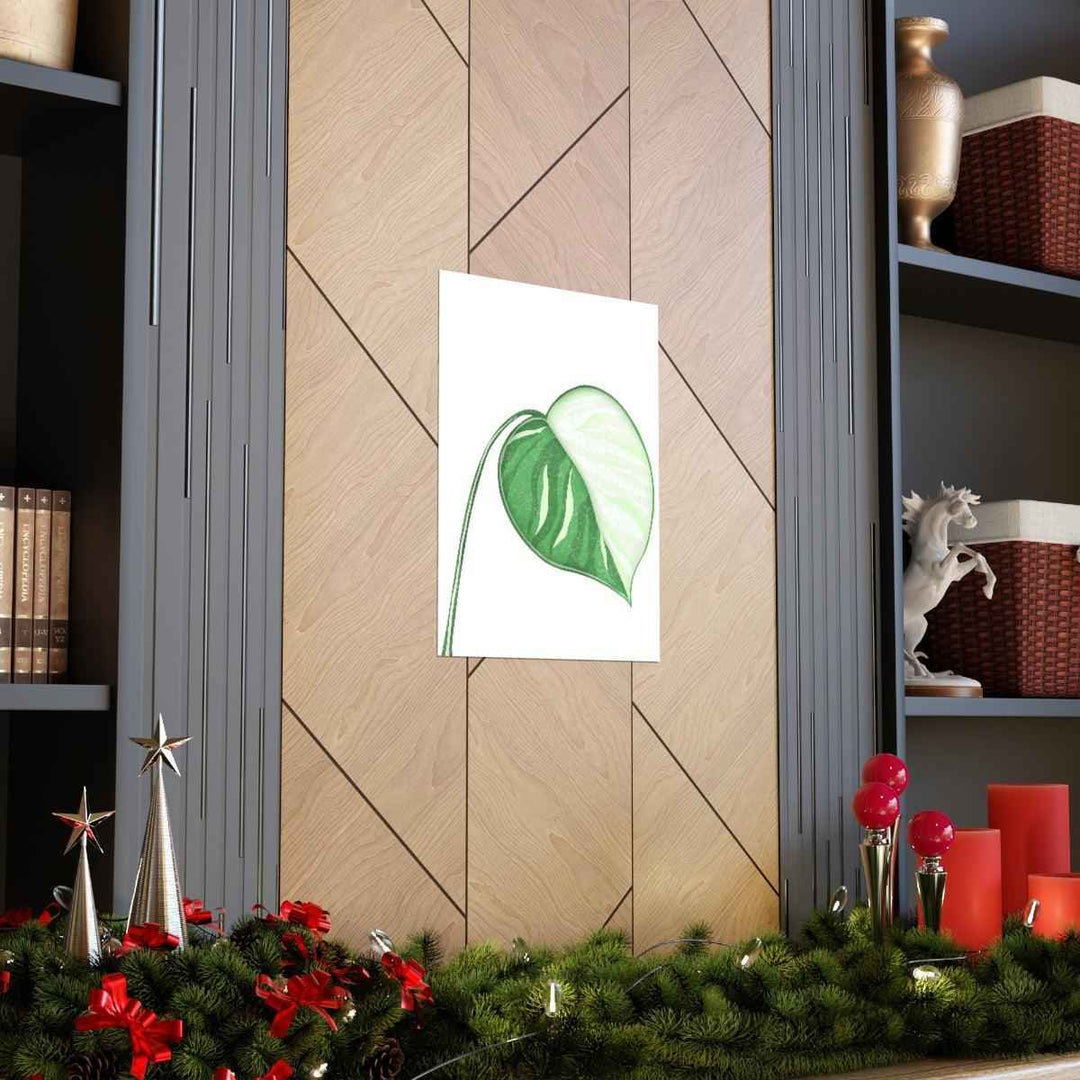 Monstera Albo Print – Large Tropical Leaf Poster | Museum Grade Paper Artwork Unframed