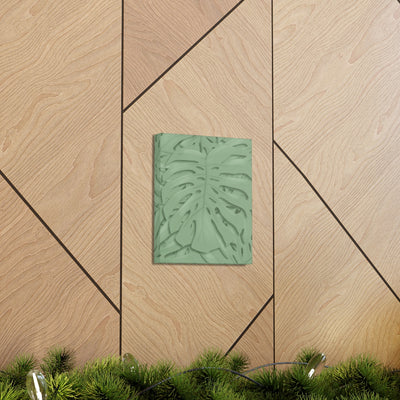 Deep Sage Monstera Canvas