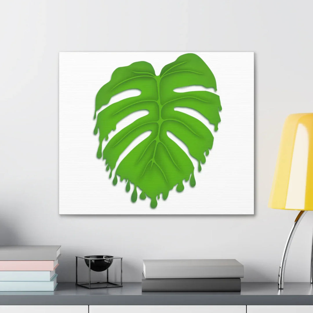 Melting Monstera Canvas | Large Botanical Canvas Art Print With Matte Finish
