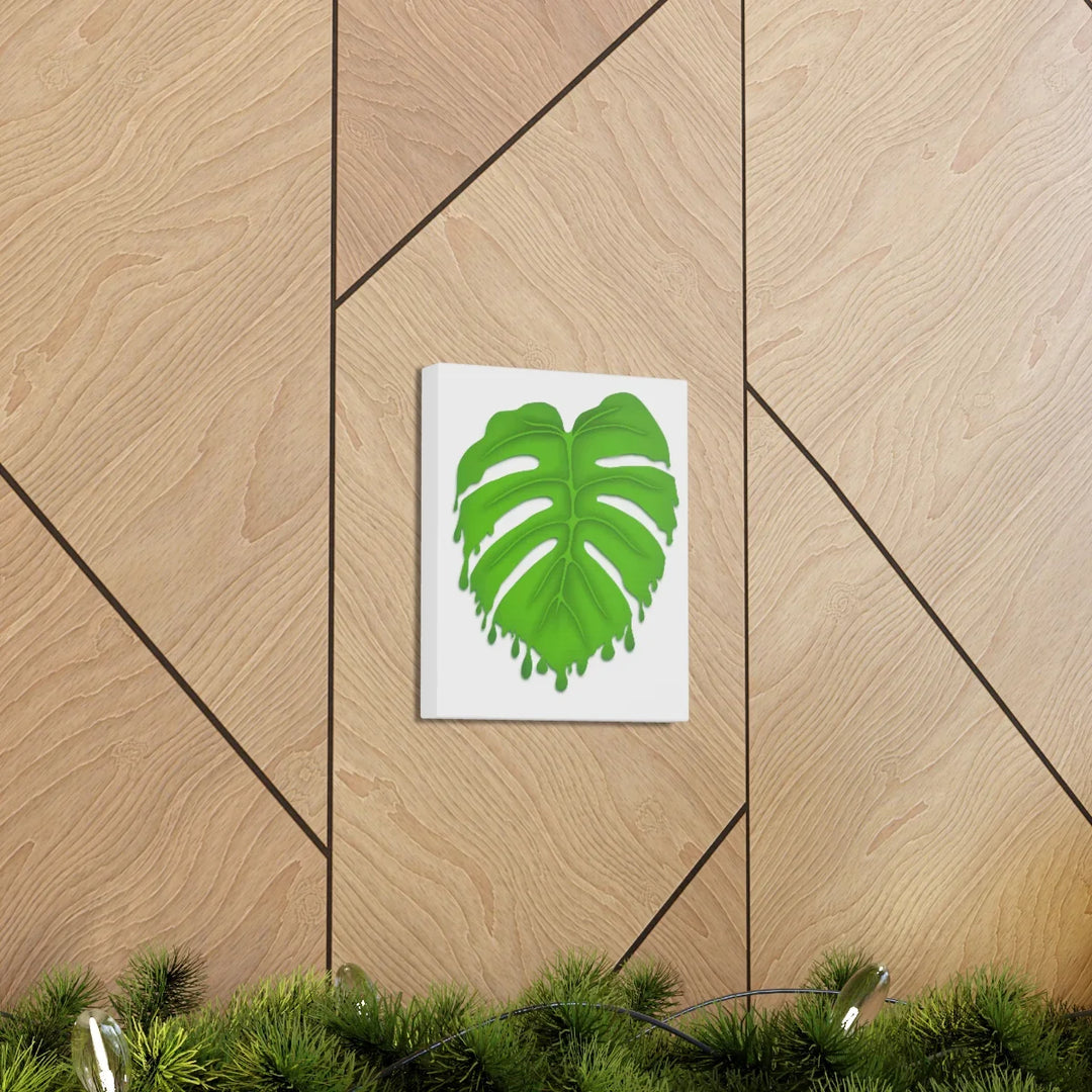 Melting Monstera Canvas | Large Botanical Canvas Art Print With Matte Finish