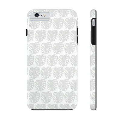 Light Gray Monstera Phone Case, Phone Case, Printify, Accessories, Glossy, iPhone Cases, Matte, Phone accessory, Phone Cases, Samsung Cases, Laura Christine Photography & Design, laurachristinedesign.com