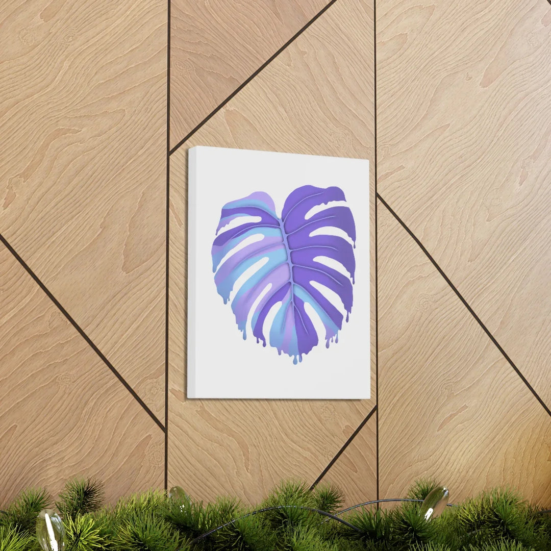 Purple Monstera Canvas - Modern Canvas Art Print | Botanical Wall Decor - Laura Christine Photography & Design