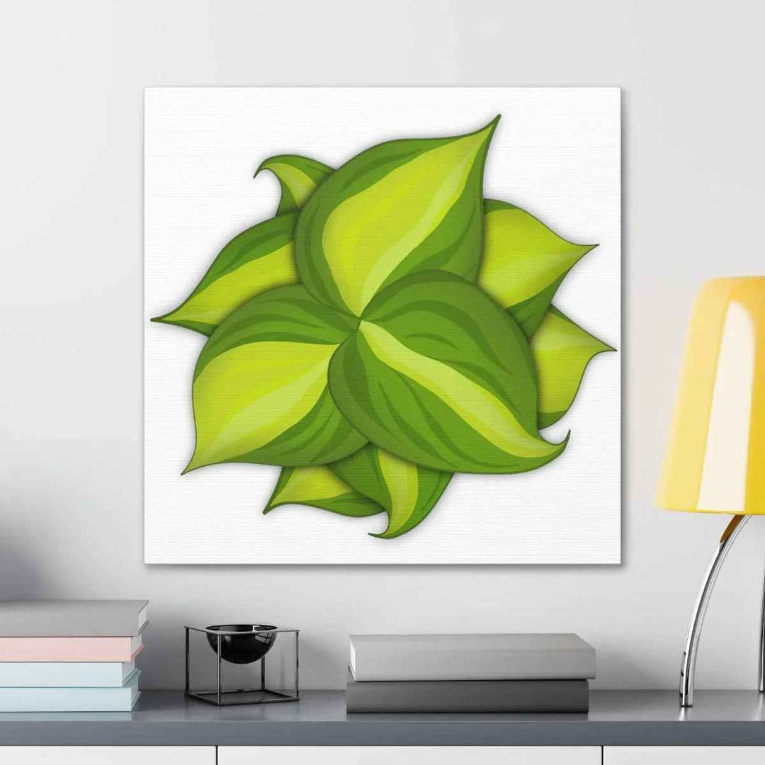 Philodendron Brasil Canvas - Botanical Canvas Art Print With Matte Finish & Durable Hanging