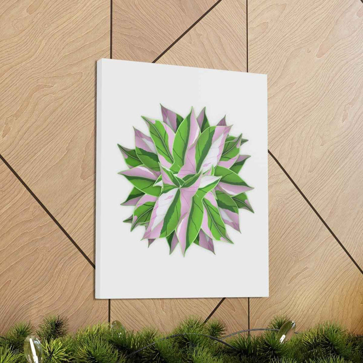 Tricolor Syngonium Canvas - Durable Canvas Art Print With Matte Finish & Botanical Design