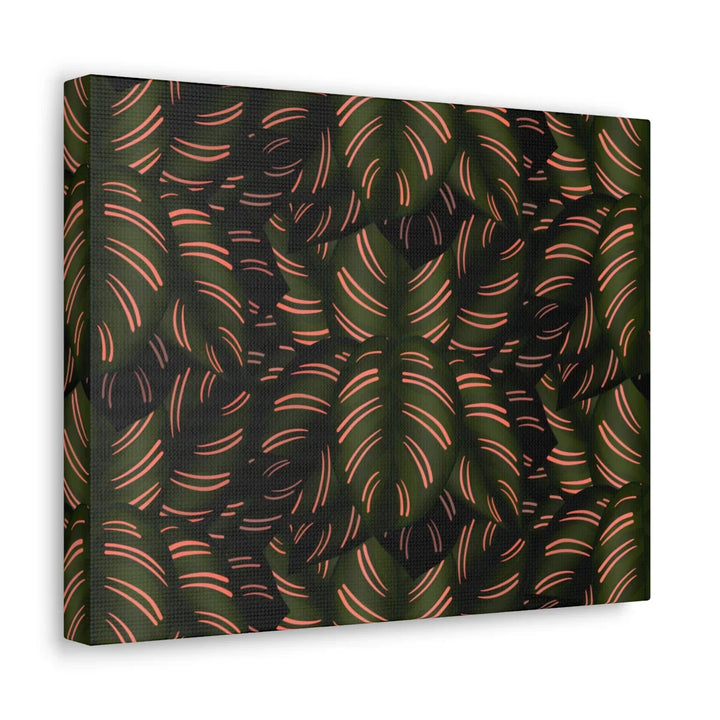 Calathea Pinstripe Canvas – Botanical Canvas Art Print | Matte Finish Wall Decor