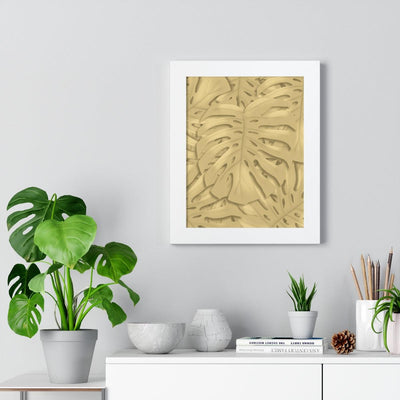 Golden Monstera Framed Print, Poster, Laura Christine Photography & Design, Framed, Home & Living, Indoor, Paper, Posters, Laura Christine Photography & Design, laurachristinedesign.com