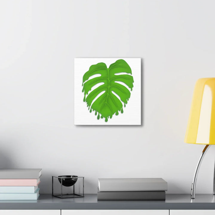 Melting Monstera Canvas | Large Botanical Canvas Art Print With Matte Finish