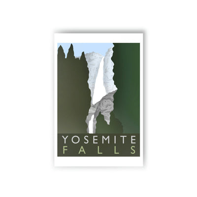 Yosemite Falls Minimalist Postcard, 10-pack, Paper products, Printify, Back to School, Home & Living, Indoor, Matte, Paper, Posters, Laura Christine Photography & Design, laurachristinedesign.com