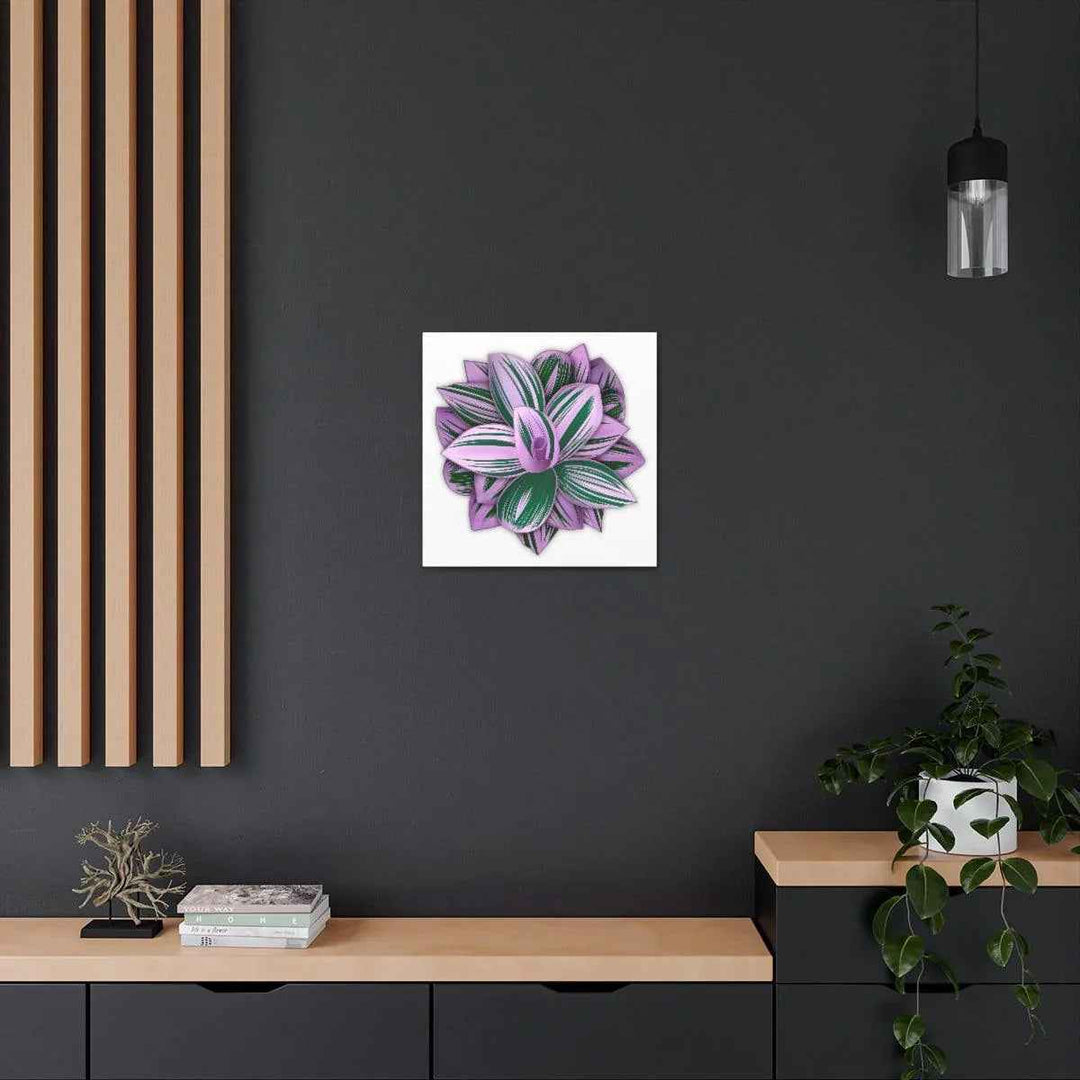 Tradescantia Nanouk Canvas – Botanical Canvas Art Print | Matte Finish Wall Decor