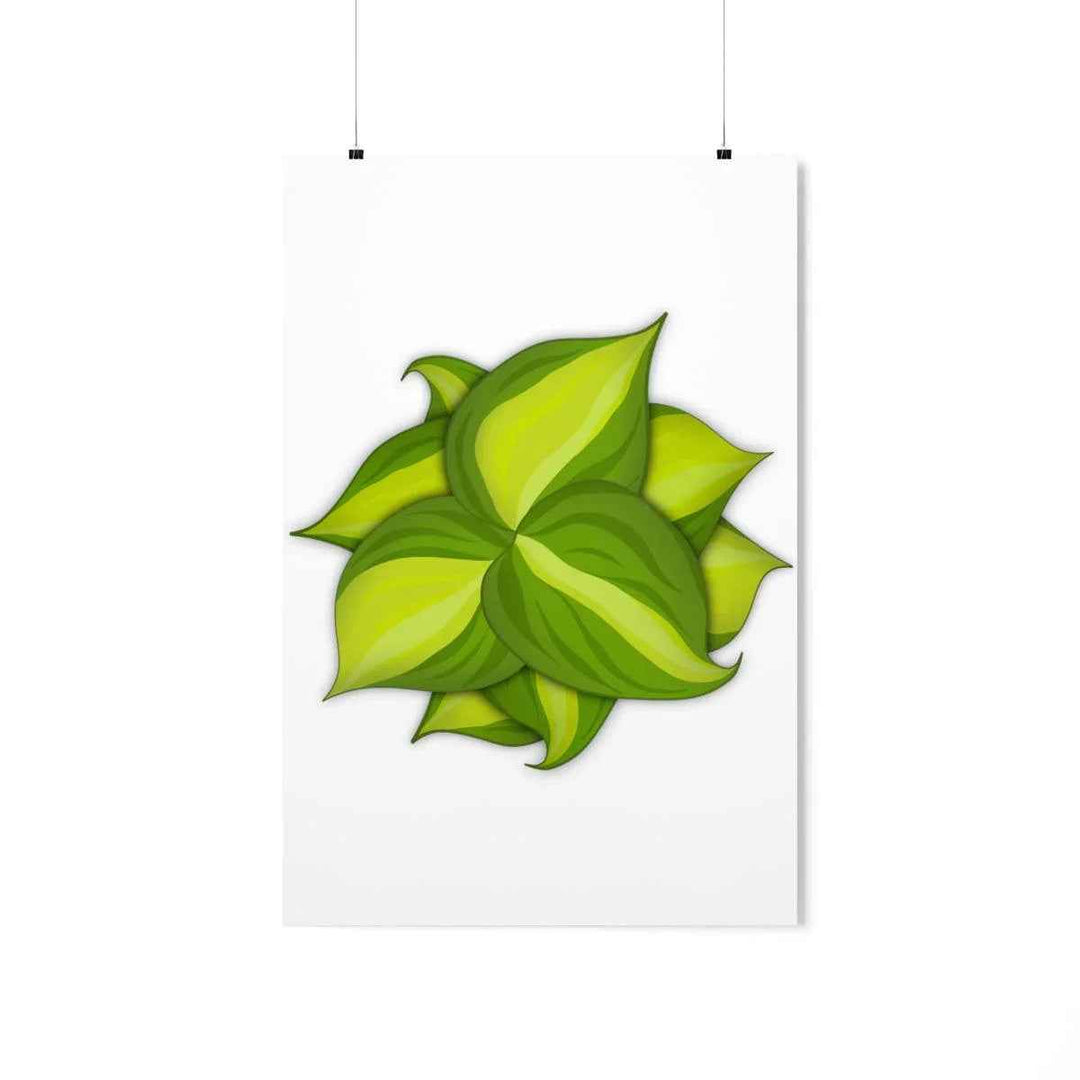 Philodendron Brasil Print – Botanical Wall Art on Museum Grade Paper Poster Unframed