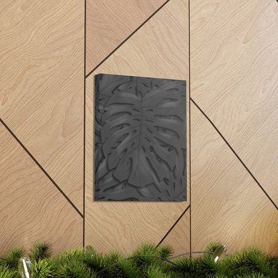 Charcoal Monstera Canvas