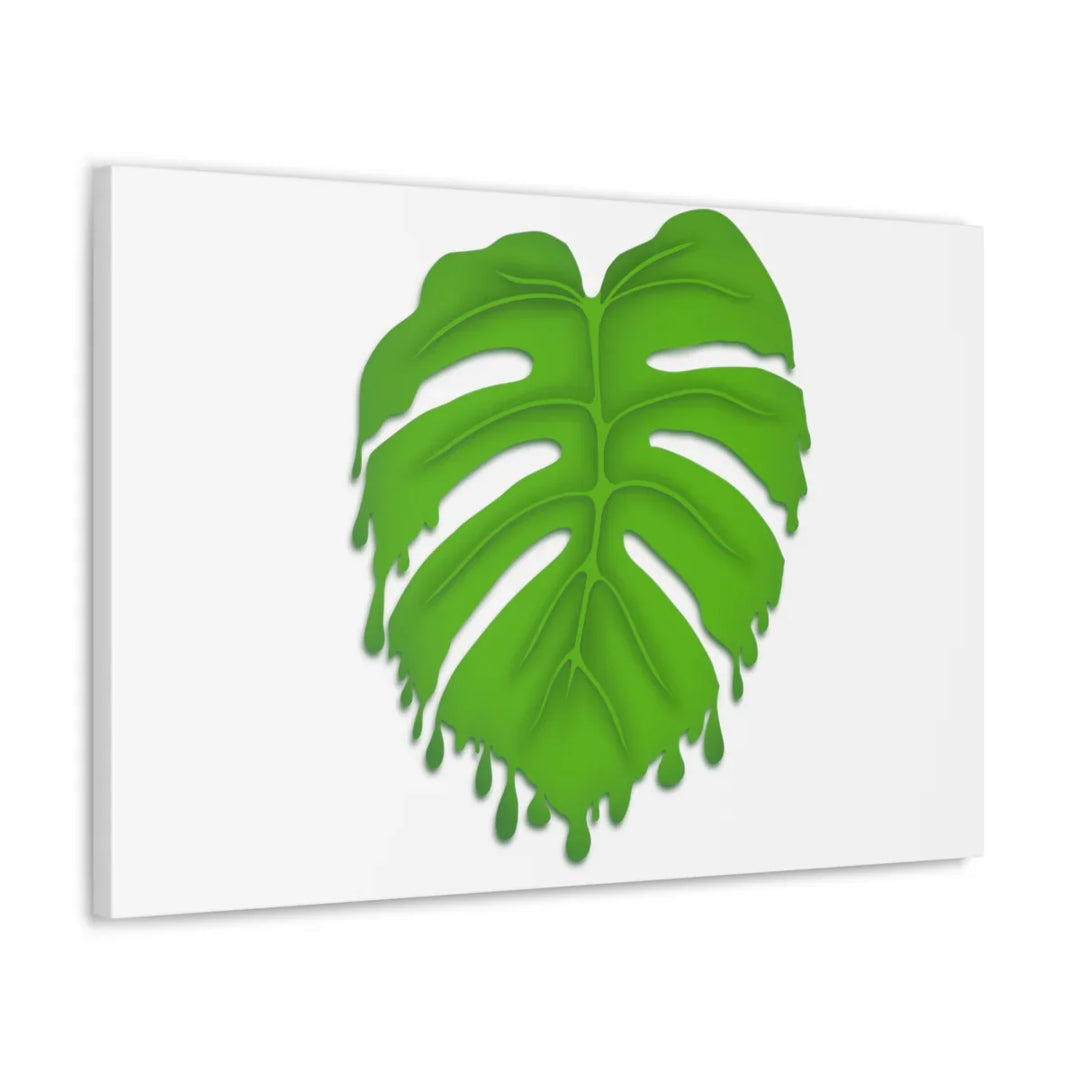 Melting Monstera Canvas | Large Botanical Canvas Art Print With Matte Finish