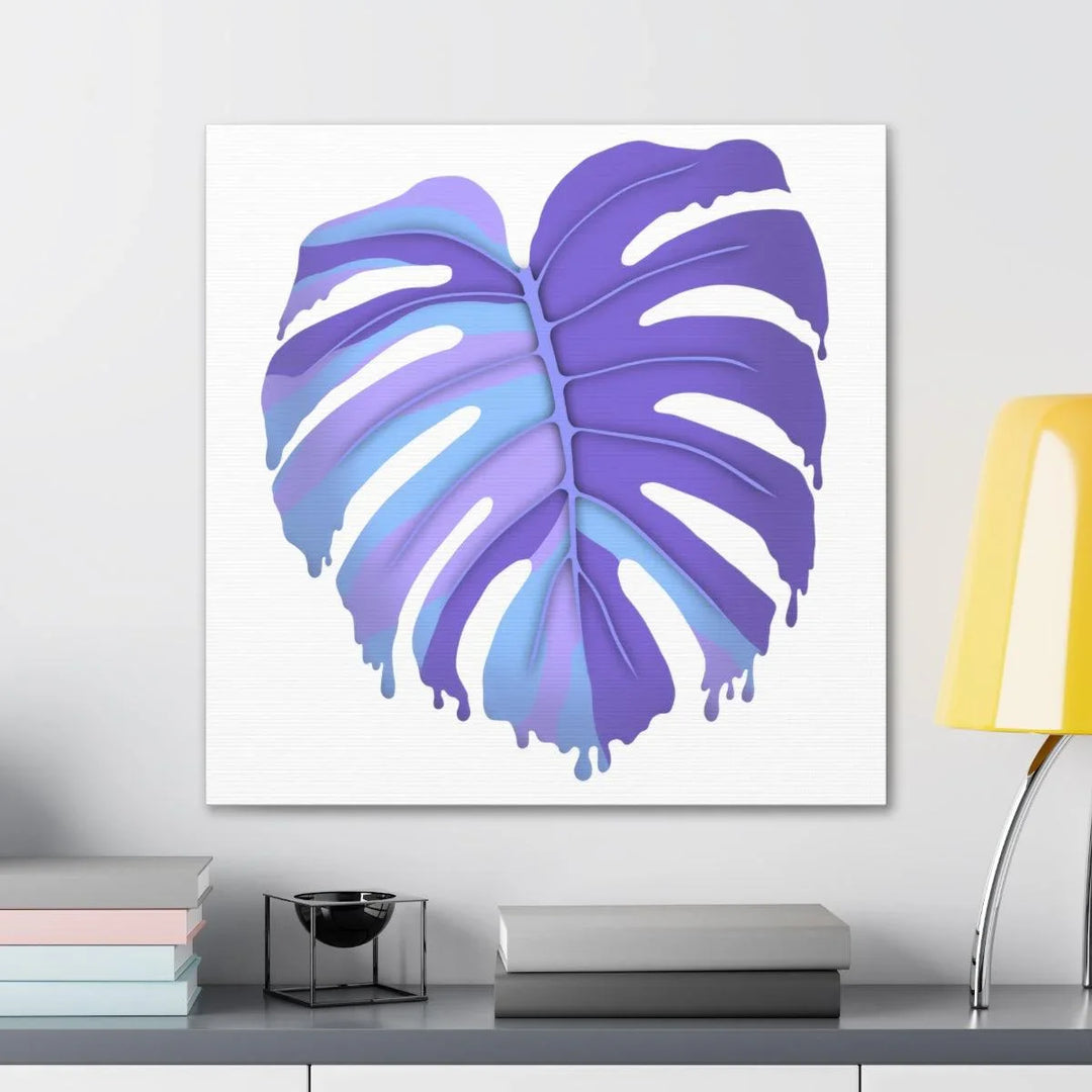 Purple Monstera Canvas - Modern Canvas Art Print | Botanical Wall Decor - Laura Christine Photography & Design