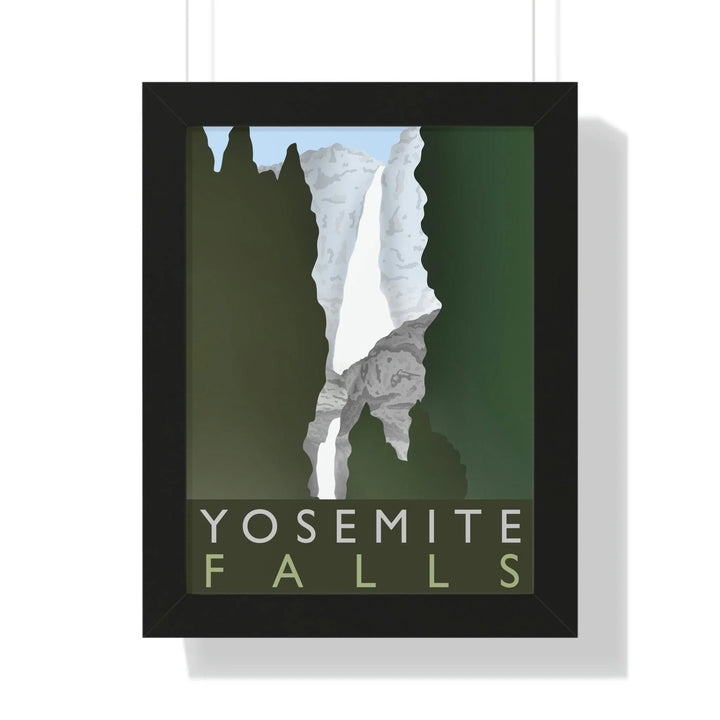 Yosemite Falls Minimalist Framed Print, Poster, Printify, Framed, Home & Living, Indoor, Paper, Posters, Laura Christine Photography & Design, laurachristinedesign.com