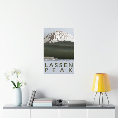 Lassen Peak Minimalist Print, Poster, Printify, Back to School, Home & Living, Indoor, Matte, Paper, Posters, Valentine's Day promotion, Laura Christine Photography & Design, laurachristinedesign.com