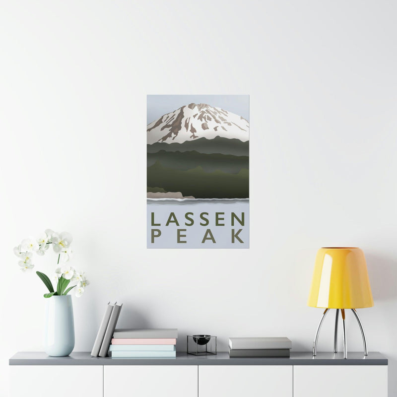 Lassen Peak Minimalist Print, Poster, Printify, Back to School, Home & Living, Indoor, Matte, Paper, Posters, Valentine&