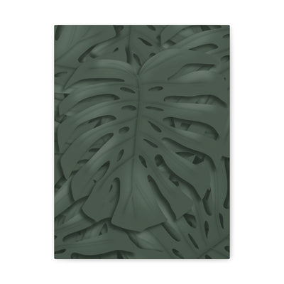 Deep Green Monstera Canvas