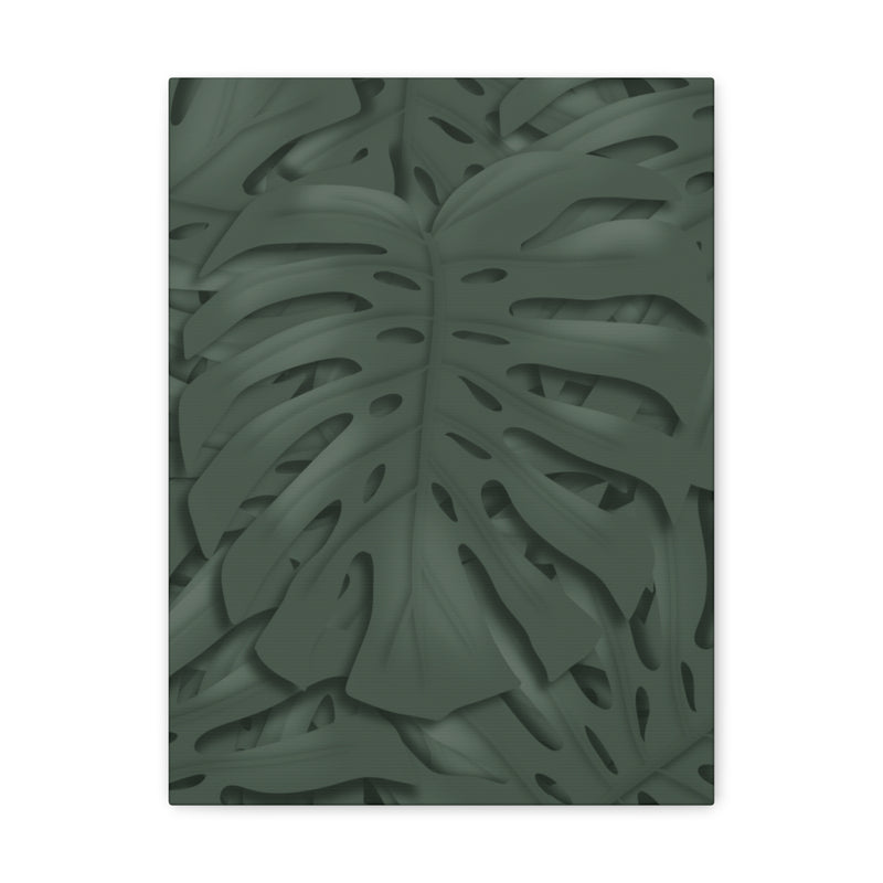 Deep Green Monstera Canvas