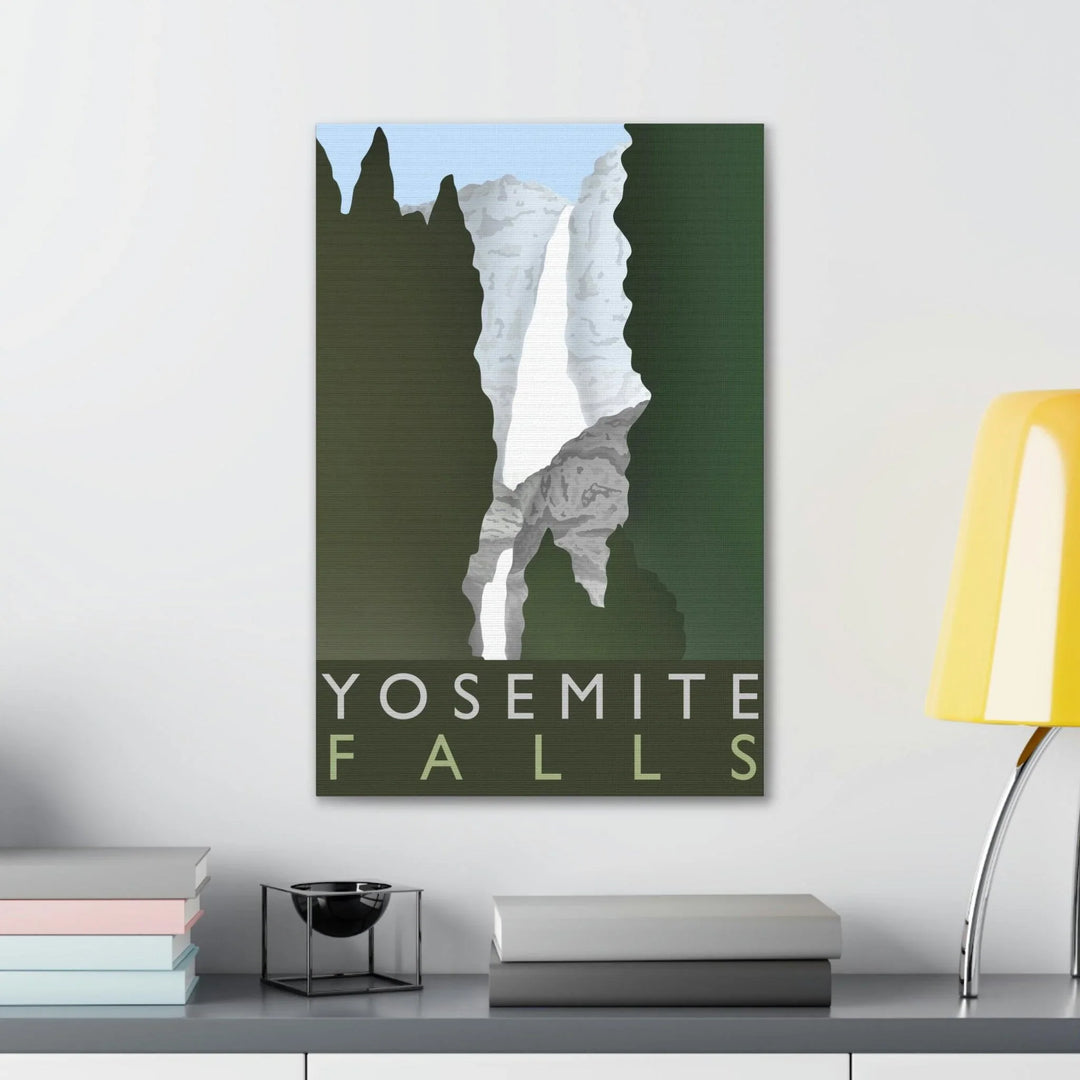 Yosemite Falls Minimalist Canvas, Canvas, Printify, Art & Wall Decor, Canvas, Hanging Hardware, Home & Living, Indoor, Laura Christine Photography & Design, laurachristinedesign.com
