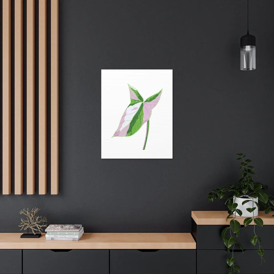 Syngonium Tricolor Canvas | Botanical Canvas Art Print With Matte Finish - Laura Christine Photography & Design