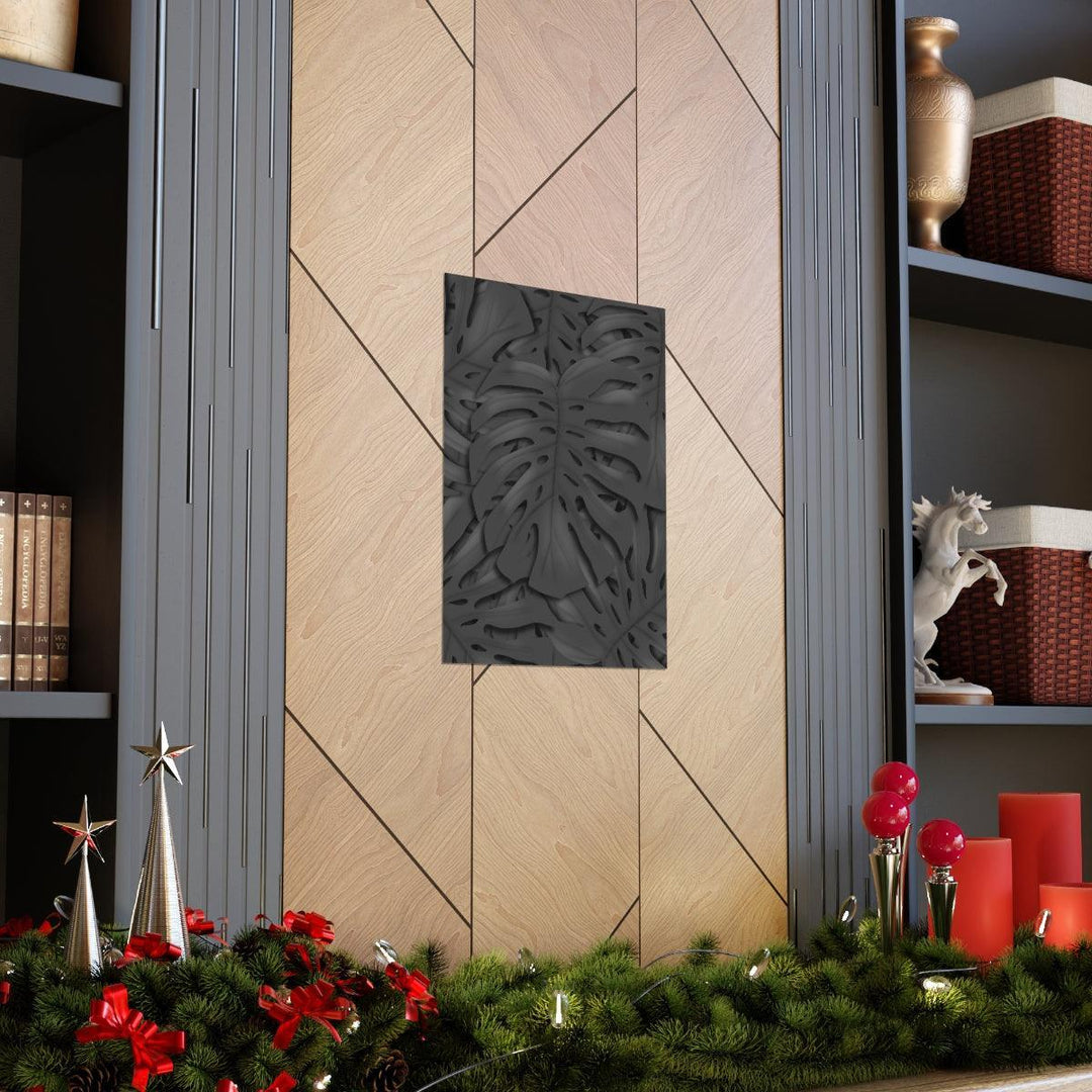 Charcoal Monstera Print, Poster, Printify, Back to School, Home & Living, Indoor, Matte, Paper, Posters, Valentine's Day promotion, Laura Christine Photography & Design, laurachristinedesign.com