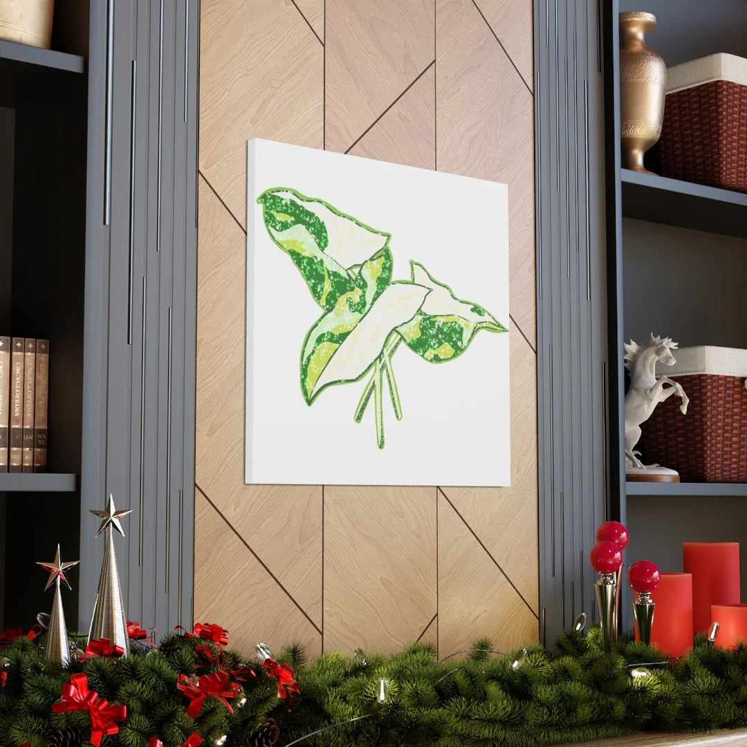 Marble Syngonium Canvas - Botanical Canvas Art Print | Durable Cotton Matte Finish - Laura Christine Photography & Design