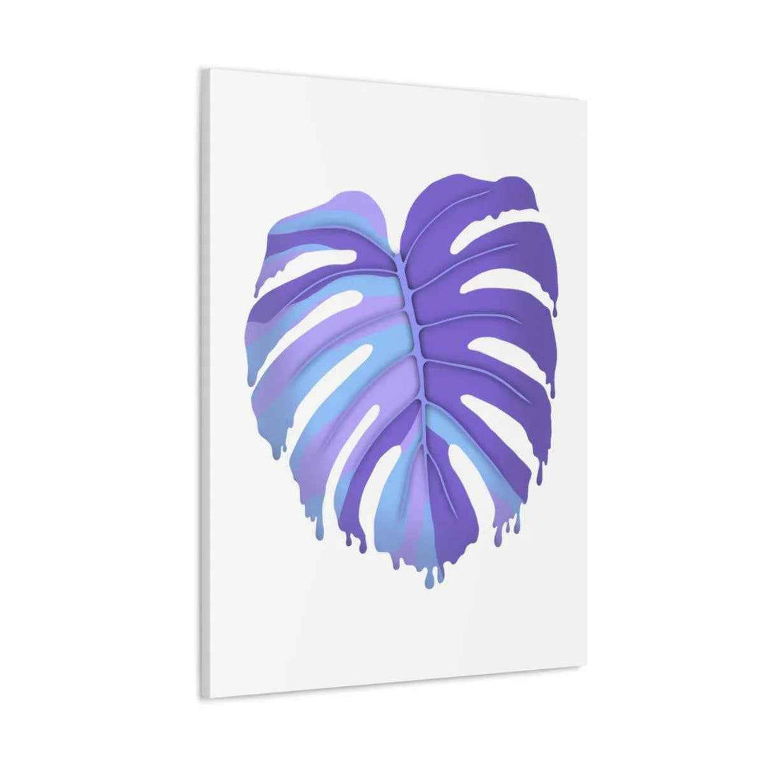 Purple Monstera Canvas - Modern Canvas Art Print | Botanical Wall Decor