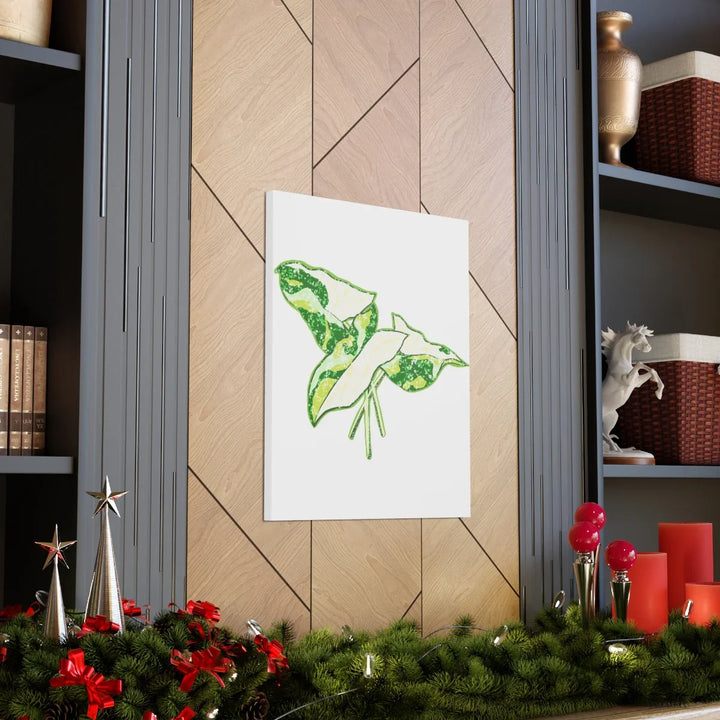 Marble Syngonium Canvas - Botanical Canvas Art Print | Durable Cotton Matte Finish - Laura Christine Photography & Design